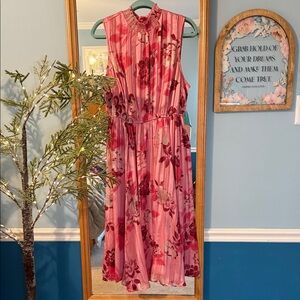 Torrid Rose Pink Floral Midi Dress